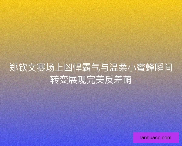 郑钦文赛场上凶悍霸气与温柔小蜜蜂瞬间转变展现完美反差萌